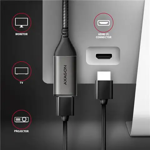 CC USB CM -> HDMI M 2.0, 25 cm, 4K/60Hz, RVC-HI2M, AXA - Slika 3
