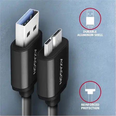 CC USB AM 3.2Gen1 -> USB MicroBM Superspeed, 1m, AXA - Slika 3