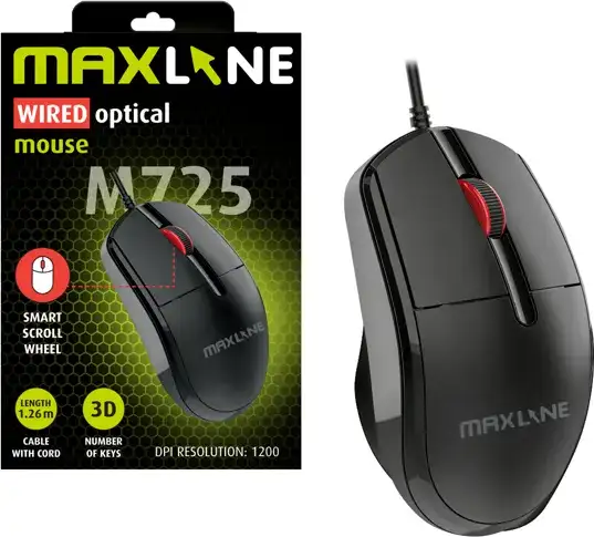 MAXLINE OPTIČKI MIŠ M725 Crni