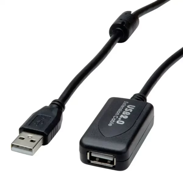 STANDARD USB2.0 aktivni produžni kabel sa ponavljačem, 10m, crni