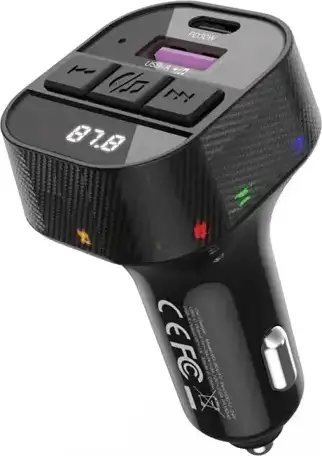 FM TRANSMITER XO + AUTO PUNJAČ 1*USB-C + 1*USB-A 30W BCC17 CRNI