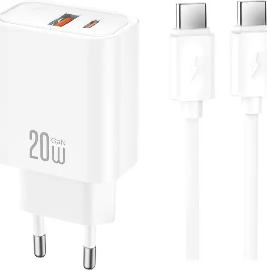 KUĆNI PUNJAČ XO CE40 TYPE-C 20W FAST USB-A USB-C TIP C SET
