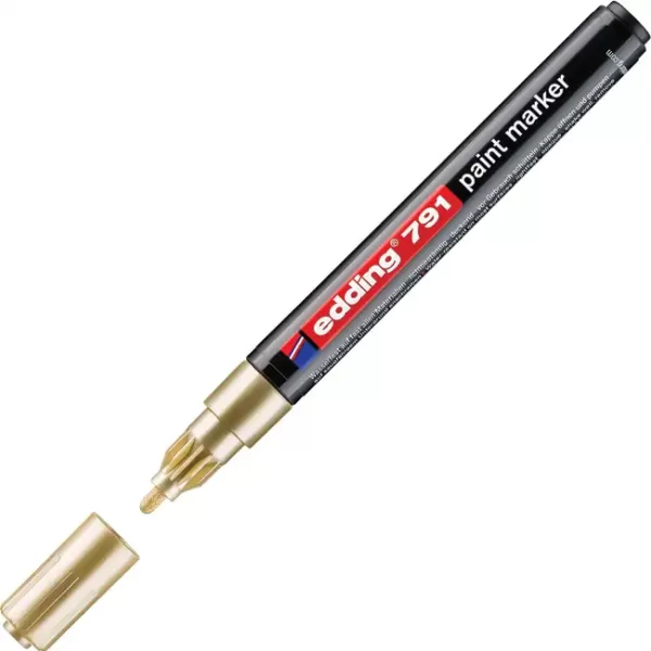 Marker permanentni lakirajući 1-2mm Edding 791 zlatni