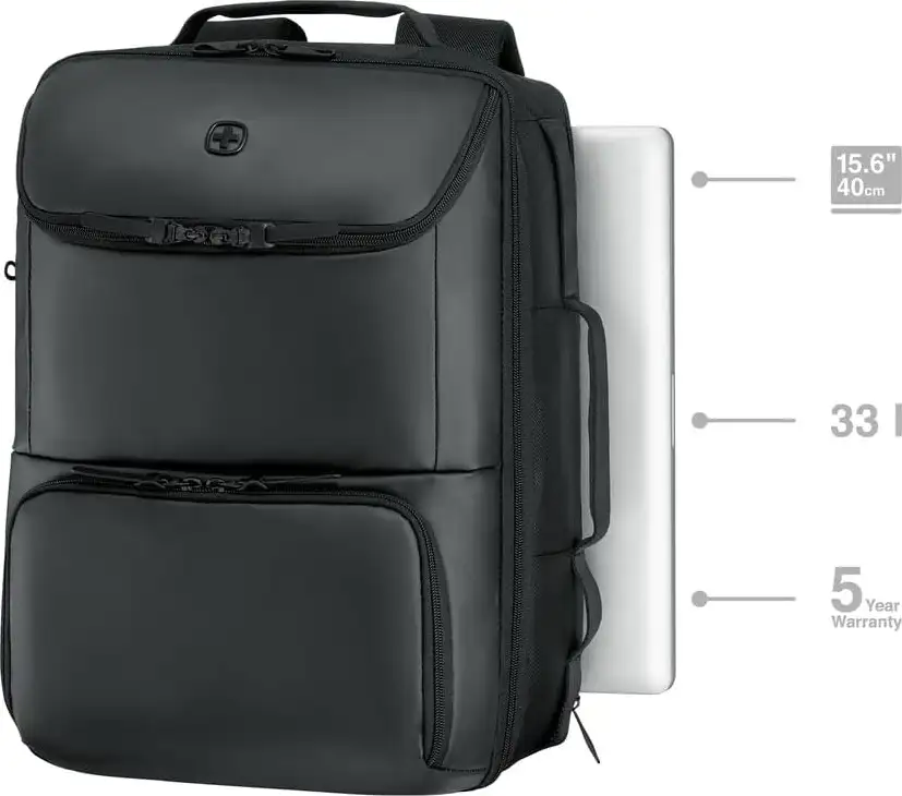 Wenger ruksak UrbanOne Travel za prijenosnik do 15.6", crni - Slika 3