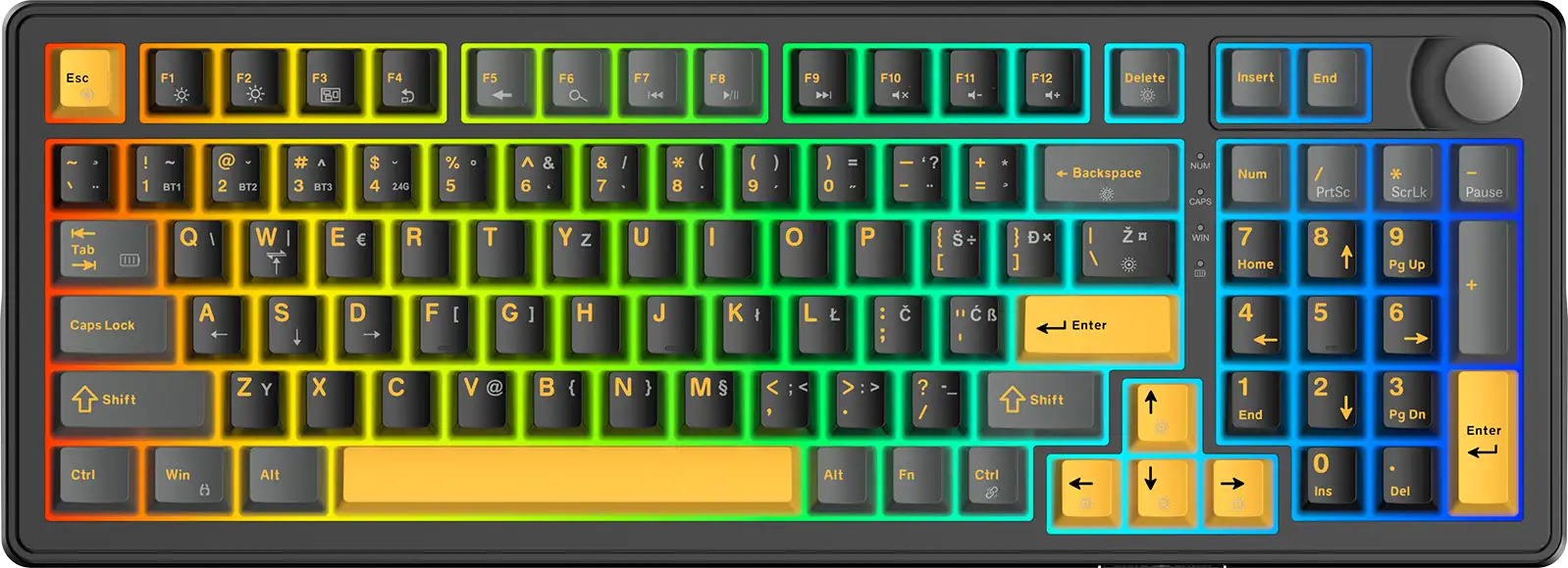 White Shark PL TIPKOVNICA GK-007152 EXCALIBUR L Crna/ HR