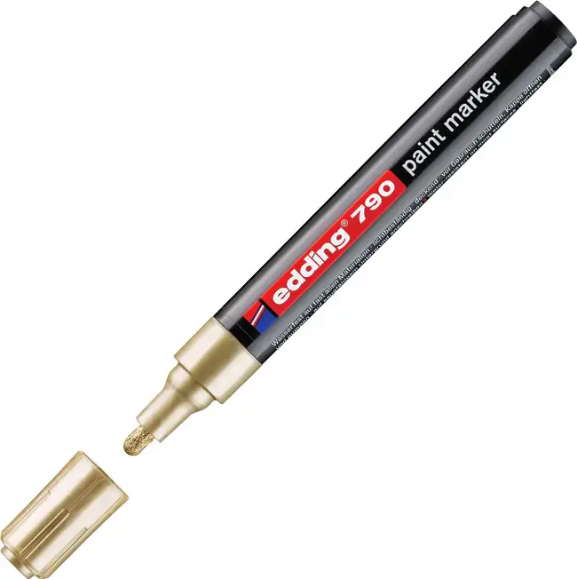 Marker permanentni lakirajući 2-3 mm Edding 790 zlatni