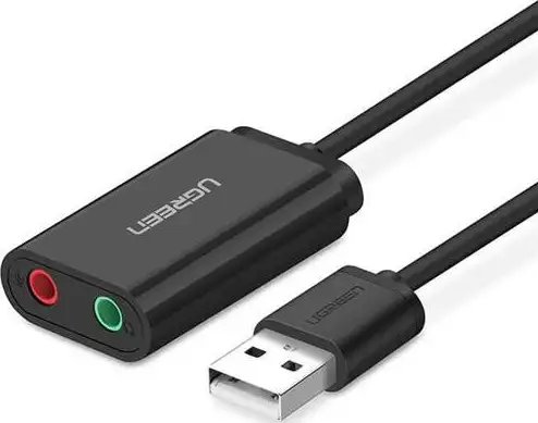 UGREEN vanjska USB zvučna kartica s podrškom za slušalice i mikrofon, 15cm