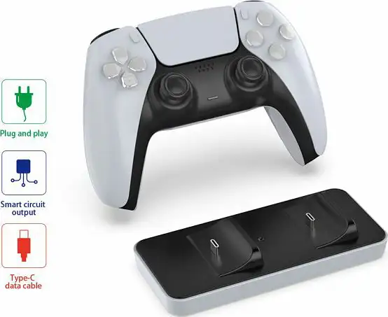 STALAK ZA PS5 S DUAL DOCK PUNJAČEM ZA PS5 KONTROLERE DOBE TP5-0591 CRNI