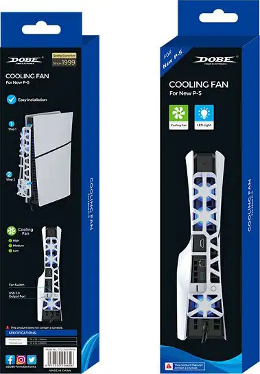HLAĐENJE ZA PS5 S 3 VENTILATORA DOBE TP5-3538 BIJELI - Slika 3