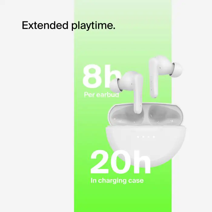 SLUŠALICE EARBUDS BELKIN SOUNDFORM RHYTHM TRUE WIRELESS AUC012BTWH BIJELE BLIST - Slika 2