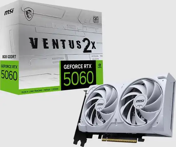 VGA MSI RTX 5060 8G VENTUS 2X OC WHITE