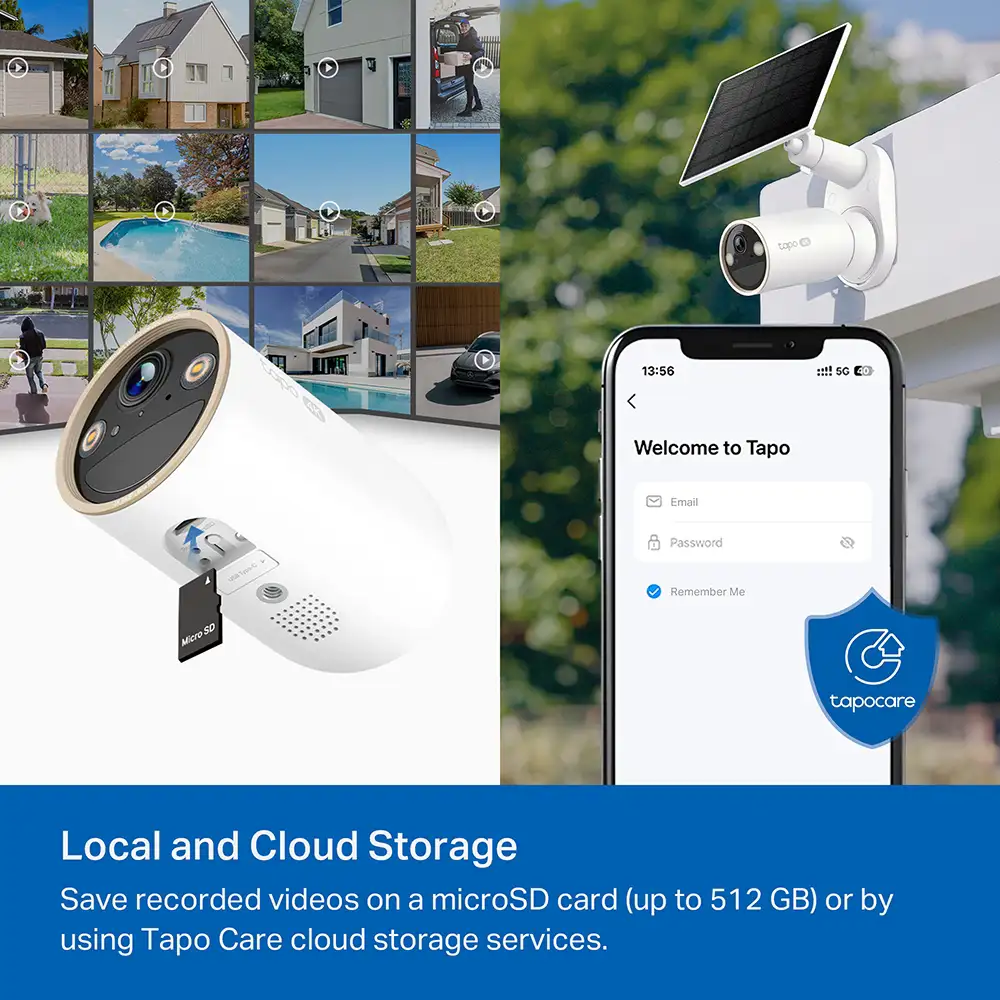 TP-Link Tapo C460 kamera + Tapo A201 Solar panel 4K 8MP, H.264, Color Night Vision, microSD, dvosmjerni audio, detekcija pokreta, vodootporna IP66, Wi-Fi, Tapo app - Slika 4