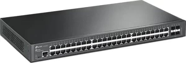 TP-Link Omada JetStream 48-port Gigabit L2 Smart preklopnik, 48×10/100/1000 RJ45 ports, 4×SFP Gigabit, 1U 19" rack-mount