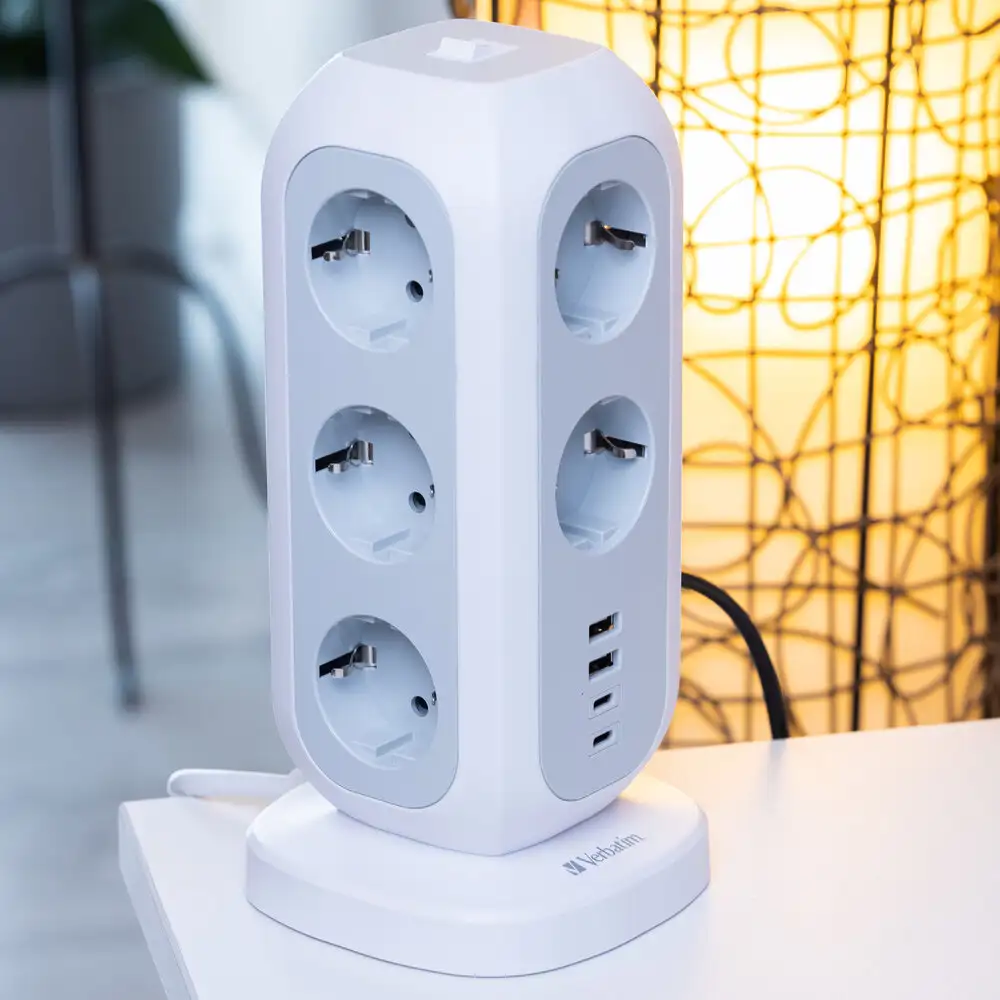Verbatim EU Power Tower EUPT-01 11xAC / 2xUSB / 2xType-C - Slika 2