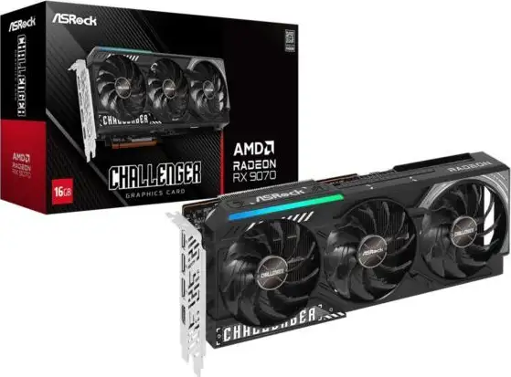 ASRock AMD Radeon™ RX 9070 GRE Steel Legend Dark 12GB OC, 12GB GDDR6