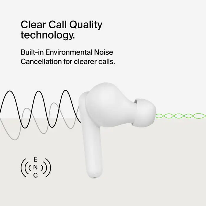 SLUŠALICE EARBUDS BELKIN SOUNDFORM RHYTHM TRUE WIRELESS AUC012BTWH BIJELE BLIST - Slika 3