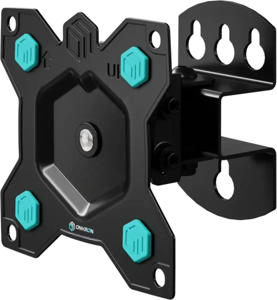 ONKRON Full Motion Roto TV Wall Mount for 10 to 35-inch Flat Panel TVs Digital Panels 20 kg, Black, R3-B