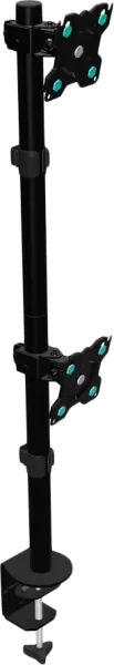 ONKRON Desk Mount for Two Monitors 13 - 34" up to 8 kg, Tilt-Swivel, with Rotation, Black, D208E-B