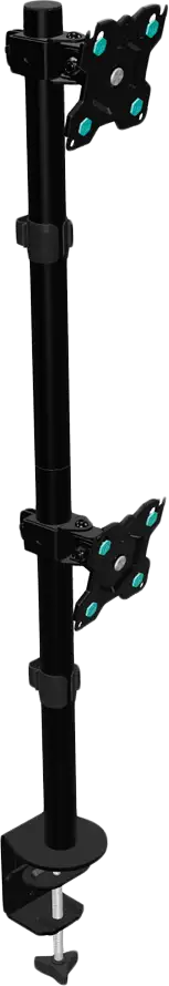 ONKRON Desk Mount for Two Monitors 13 - 34" up to 8 kg, Tilt-Swivel, with Rotation, Black, D208E-B