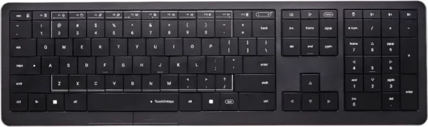 CLEVETURA CLVX 1 Touch-On-Keys AI Wireless Keyboard, ANSI US Windows Layout, Scissor Switches, Aluminum Chassis, Interactive RGB, CL11RA10NSB0US