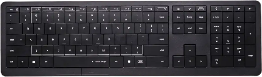 CLEVETURA CLVX 1 Touch-On-Keys AI Wireless Keyboard, ANSI US Windows Layout, Scissor Switches, Aluminum Chassis, Interactive RGB, CL11RA10NSB0US