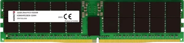 KINGSTON 32GB 6400MT/s DDR5 ECC Reg CL52 DIMM 2Rx8 Micron H, KSM64R52BD8-32MH