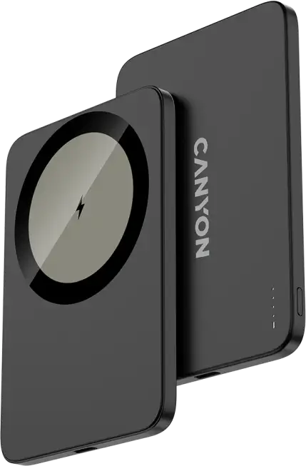 CANYON OnPower 503 Air 3000mAh Ultra-Slim Magnetic Wireless Power Bank, Full Metal Body, 5.8mm Thin Design, USB-C Charging, Dark Grey, CNS-CPB503DG - Slika 3