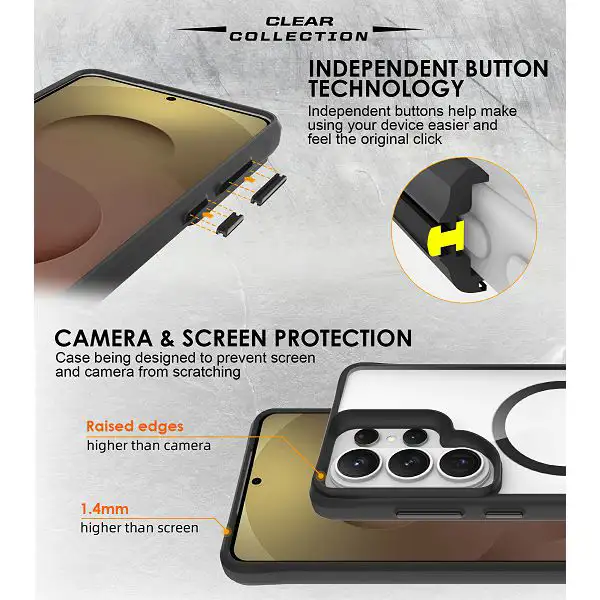 MM TPU SAM GALAXY S26 ULTRA - DROP-PROOF COMBAT X BLACK-BLUE MAGSAFE SLIM - Slika 3