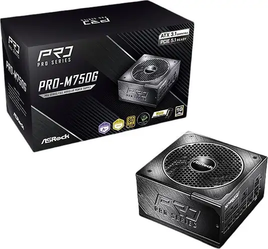 ASRock PSU PRO Series PRO-M750G, 750W, 80 Gold, Modular