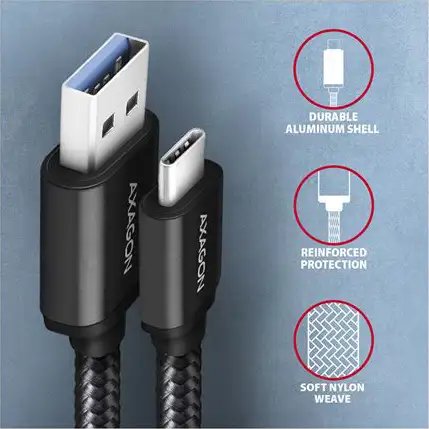 CC USB CM 3.1Gen1 USB AM, 1m, Crna, BUCM3-AM10AB, AXA, BUCM3-AM10AB
