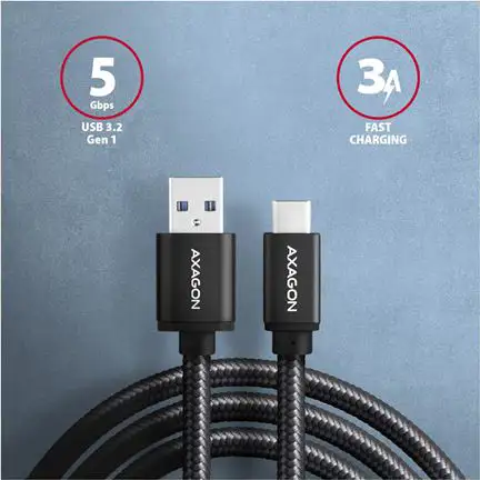 CC USB CM 3.1Gen1 USB AM, 2m, Crna, BUCM3-AM20AB, AXA, BUCM3-AM20AB - Slika 2