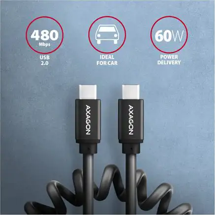 CC USB CM 2.0 USB CM, 0,6m, Crna, Twister, BUCM-CM10TB