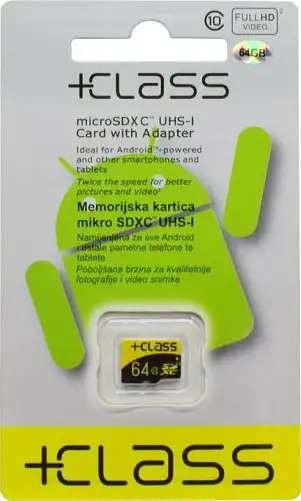 MEMORIJSKA KARTICA +CLASS MIKRO SD 64GB KLASA 10 HC