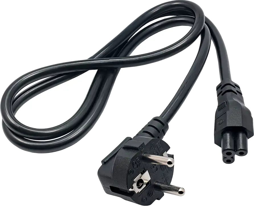 Power cable for notebook Akyga AK-NB-08A clover IEC C5 CEE 7/7 250V/50Hz 1m