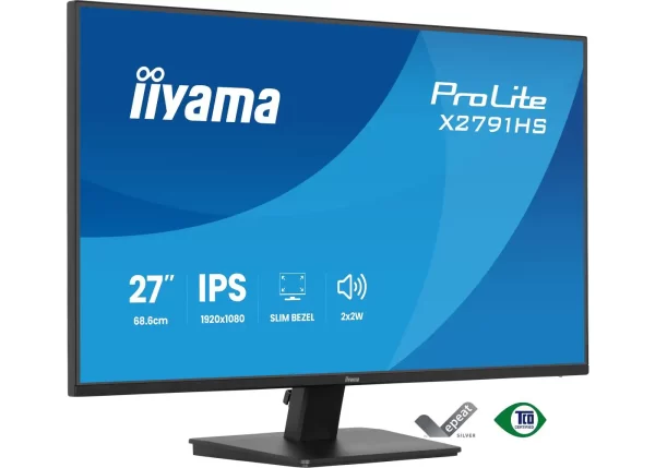 IIYAMA 27" X2791HS-B1 FHD (1920×1080) IPS, 120Hz, 1ms, 350cd/m2, 1500:1, HDMI/DP, zvučnici