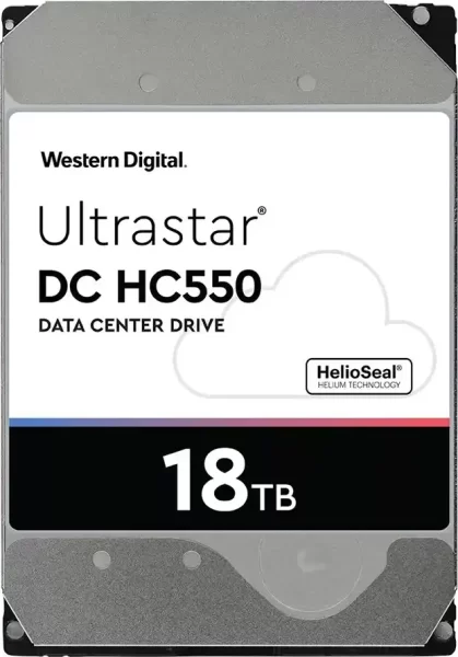 Western Digital Ultrastar DC HDD Server (3.5in 26.1MM 18TB 512MB 7200RPM SAS ULTRA 512E SE P3 DC HC550), SKU: 0F38353, WUH721818AL5204