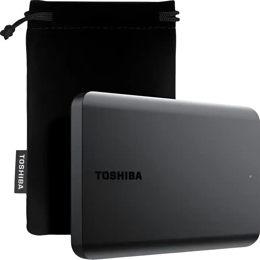 Toshiba External Hard Drive Canvio Basics Excl (2.5" 1TB, USB3.2 Gen 1, Black), HDTB510MK3AA