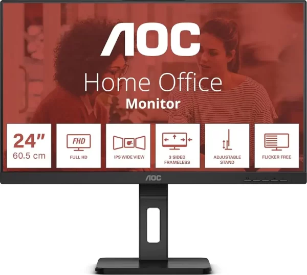 AOC 24E3QAF 23,8", VGA, HDMI, DP, zvuč., HAS, 24E3QAF