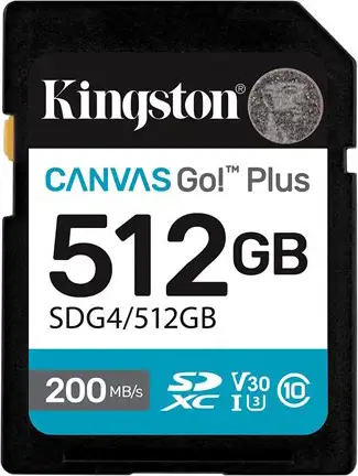 KINGSTON 512GB SDXC Canvas Go Plus Gen4 SDG4/512GB