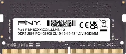 PNY 16 GB SO-DIMM DDR4 2666 MHz CL19, MN16GSD42666-SB