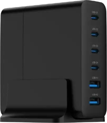 Gembird 6-port 75W GaN USB brzi punjač, crni, TA-UC2A4CPD7501B