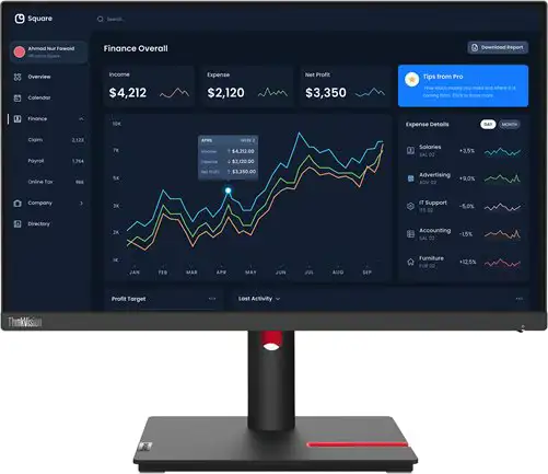 Lenovo T22i-30 FHD IPS, HDMI, DP, VGA, USB, pivot, 63B0MAT6EU